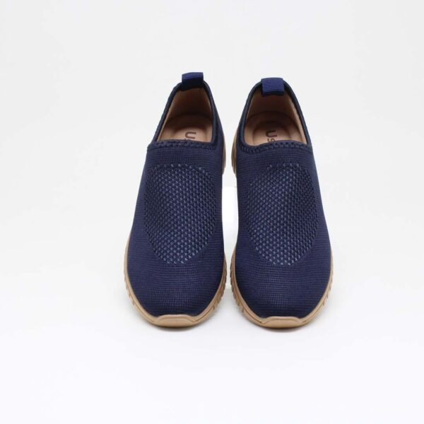 usaflex feminino tênis sapatênis tecido slip on sem cadarço