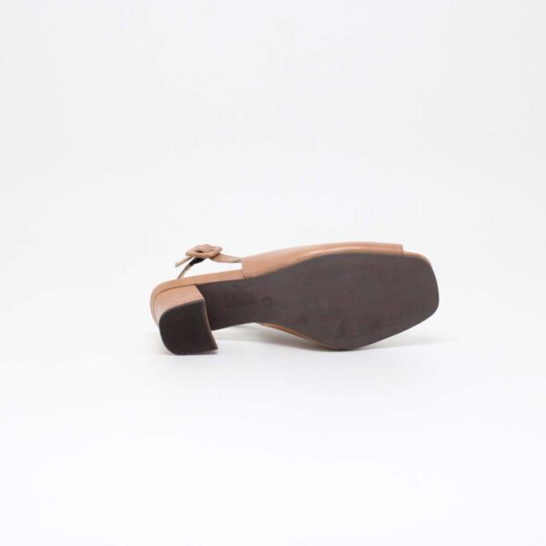 mazuque feminina sandália salto bloco médio couro
