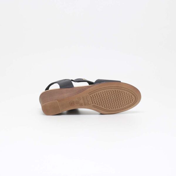 usaflex sandália anabela media couro elastico