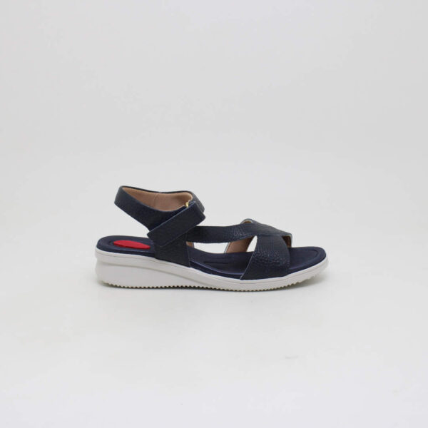 usaflex sandália feminino couro anabela velcro