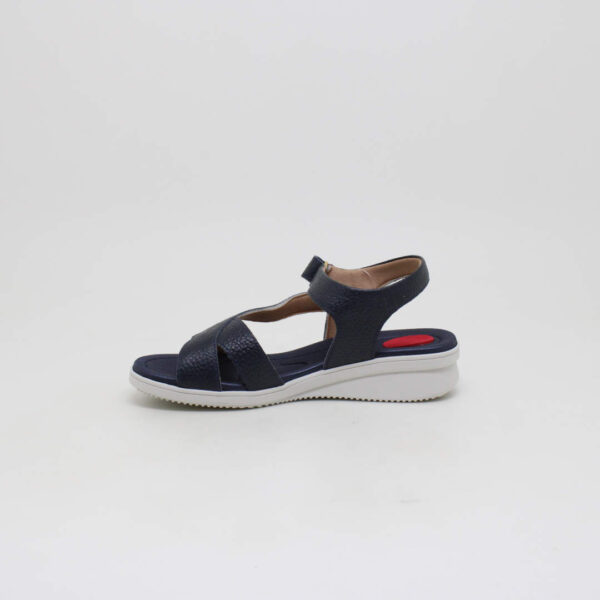 usaflex sandália feminino couro anabela velcro