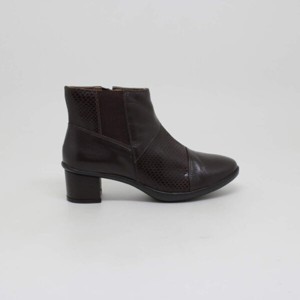 opananken feminino bota couro cano curto salto bloco