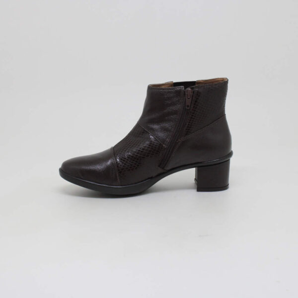 opananken feminino bota couro cano curto salto bloco