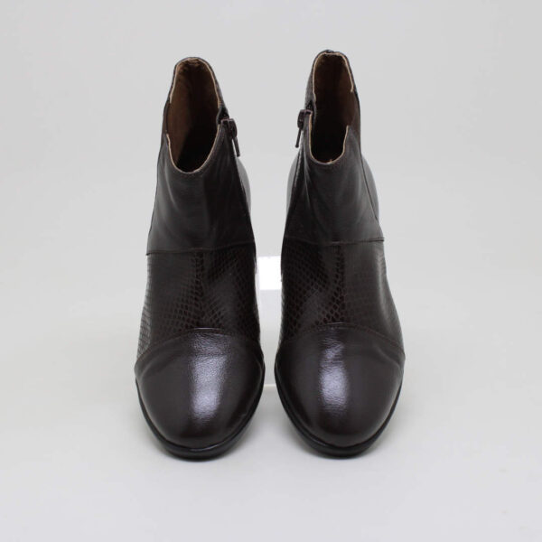 opananken feminino bota couro cano curto salto bloco