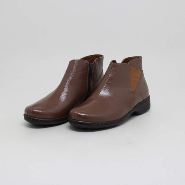 opananken bota feminino couro cano curto ziper