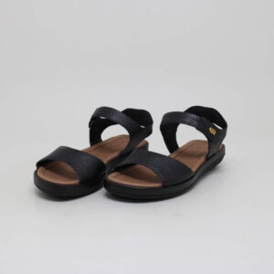 usaflex sandália feminino couro anabela baixo