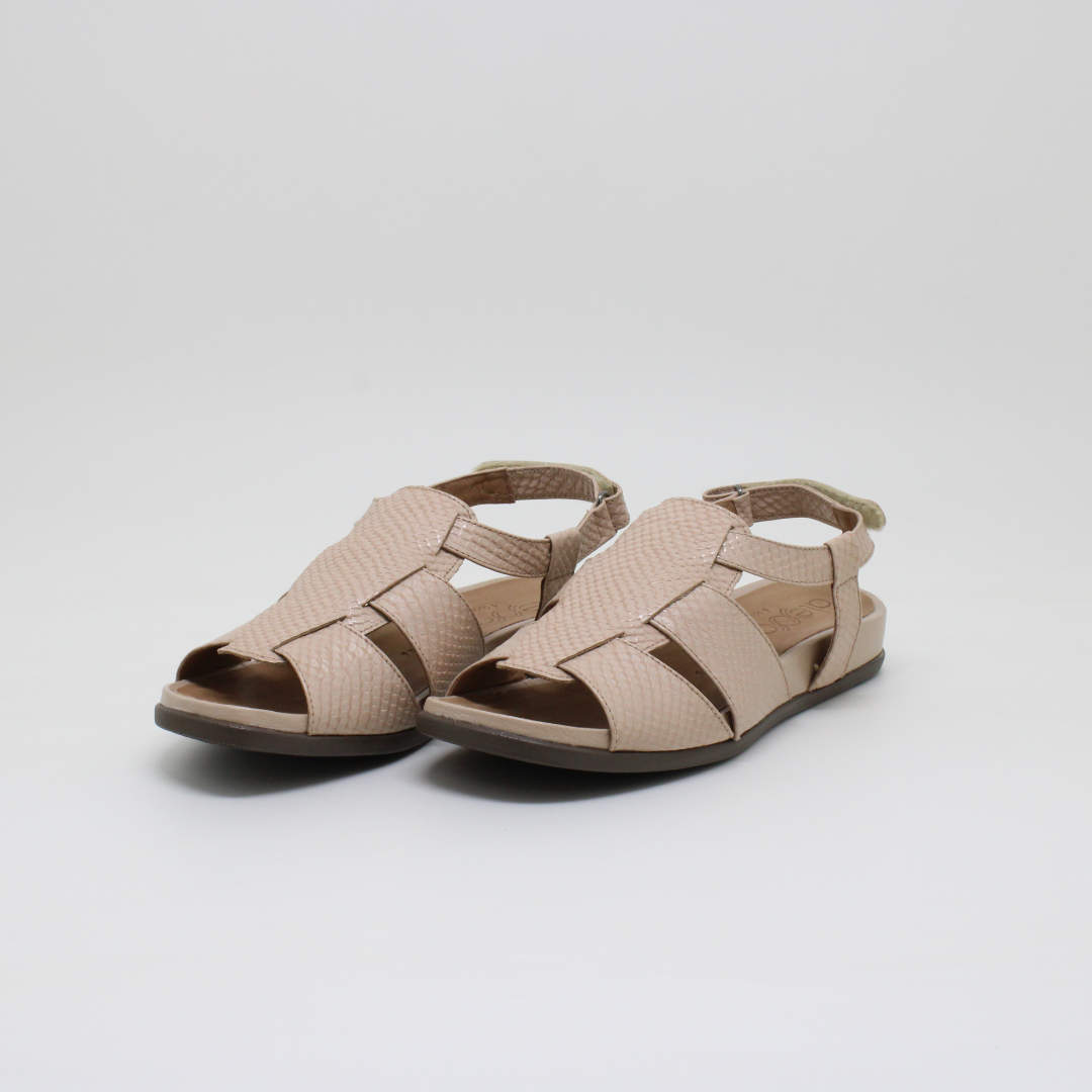 opananken sandália feminina couro anabela baixa